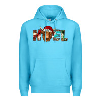 Ocean Blue noel long haired shaggy cow Premium Hoodie - Jasminsmagicworld
