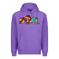 Purple noel long haired shaggy cow Premium Hoodie - Jasminsmagicworld