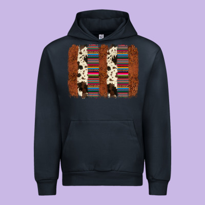 Serape Cowhide  Brushstroke Urban Hoodie Designed By Adodesignshop