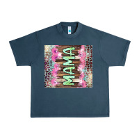 Midnight Navy Mama leopard Urban Heavy Tee - CowGirlArtShop