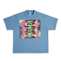Pebble Blue Mama leopard Urban Heavy Tee - CowGirlArtShop