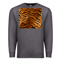 Charcoal Heather handdrawn tiger pattern Premium Sweatshirt - BarkalooDesign