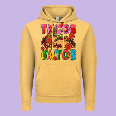 Tacos Before Vatos Olivia Vintage Hoodie Designed By Oliviacreatesart