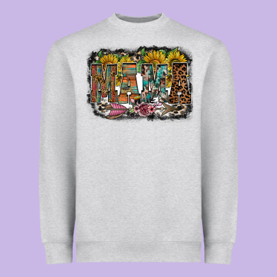 Mama Western Heavyweight Sweatshirt Designed By Racoondesign