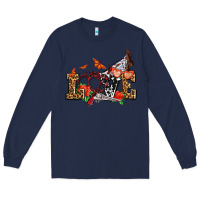 Navy western love for cowgirls olivia Long Sleeve Tee - OliviaCreatesArt