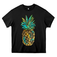 Black leopar turquoise pineapple Heavy Core Tee - JahusDesignShop