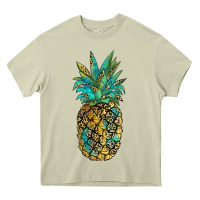 Mossy leopar turquoise pineapple Heavy Core Tee - JahusDesignShop
