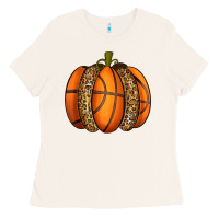 Bone Basketball Pumpkin Ladies Tee - texasbilliewilder