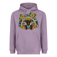 Lavender suffolk ewe front sunflowers rainbow Heavyweight Hoodie - BarkalooDesign