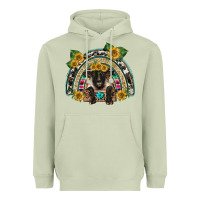 Matcha suffolk ewe front sunflowers rainbow Heavyweight Hoodie - BarkalooDesign