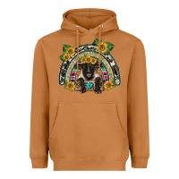 Meerkat suffolk ewe front sunflowers rainbow Heavyweight Hoodie - BarkalooDesign