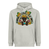 Moon Dust suffolk ewe front sunflowers rainbow Heavyweight Hoodie - BarkalooDesign