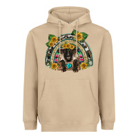 Mushroom suffolk ewe front sunflowers rainbow Heavyweight Hoodie - BarkalooDesign