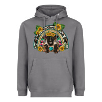 Storm suffolk ewe front sunflowers rainbow Heavyweight Hoodie - BarkalooDesign