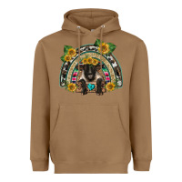 Toasted Coconut suffolk ewe front sunflowers rainbow Heavyweight Hoodie - BarkalooDesign