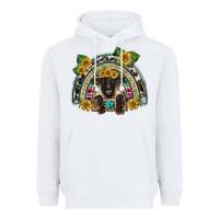 White suffolk ewe front sunflowers rainbow Heavyweight Hoodie - BarkalooDesign