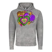 Cloud Rock mardi gras heart olivia Vintage Hoodie - OliviaCreatesArt