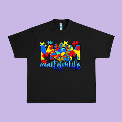 Mom Autism Life Urban Heavy Tee Designed By Cowgirlartshop