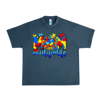 Midnight Navy Mom Autism life Urban Heavy Tee - CowGirlArtShop