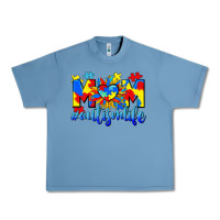 Pebble Blue Mom Autism life Urban Heavy Tee - CowGirlArtShop