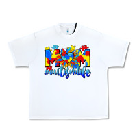 White Mom Autism life Urban Heavy Tee - CowGirlArtShop