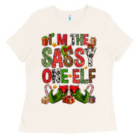 Bone I'm the sassy on the elf Ladies Tee - NancyCooperArtShop