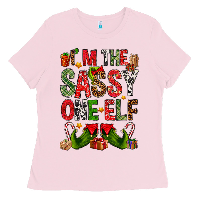 I'm The Sassy On The Elf Ladies Tee by NancyCooperArtShop | Teevron