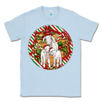 Dusty Blue christmas goat family ornament Classic Tee - Artiststas