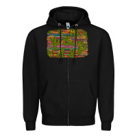Black cinco de mayo sunflower and cactus background Zipper Hoodie - Artiststas