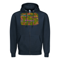 Navy cinco de mayo sunflower and cactus background Zipper Hoodie - Artiststas