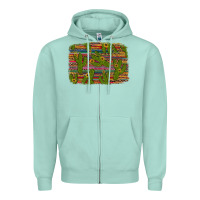 Seafoam cinco de mayo sunflower and cactus background Zipper Hoodie - Artiststas