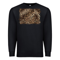 Black handdrawn leopard pattern brown Premium Sweatshirt - BarkalooDesign