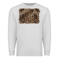 Dove Grey handdrawn leopard pattern brown Premium Sweatshirt - BarkalooDesign