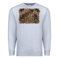 Heather Grey handdrawn leopard pattern brown Premium Sweatshirt - BarkalooDesign
