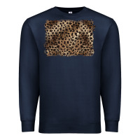 Navy handdrawn leopard pattern brown Premium Sweatshirt - BarkalooDesign