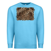 Ocean Blue handdrawn leopard pattern brown Premium Sweatshirt - BarkalooDesign