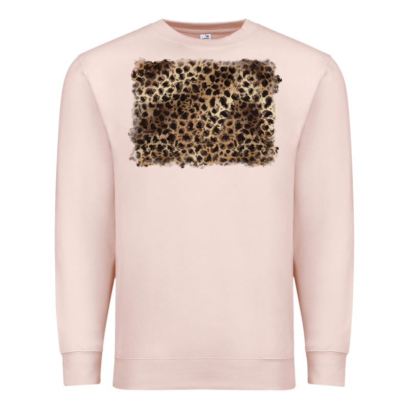 Handdrawn Leopard Pattern Brown Premium Sweatshirt by BarkalooDesign | Teevron