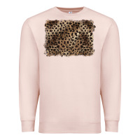 Pale Pink handdrawn leopard pattern brown Premium Sweatshirt - BarkalooDesign