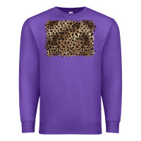 Purple handdrawn leopard pattern brown Premium Sweatshirt - BarkalooDesign