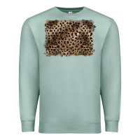 Seafoam handdrawn leopard pattern brown Premium Sweatshirt - BarkalooDesign