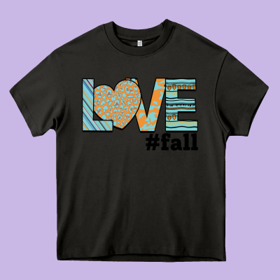 Love Fall Heavy Core Tee Designed By Bettercallsaul