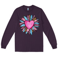 Plum valentine's day sunflower olivia Long Sleeve Tee - OliviaCreatesArt