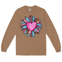 Toasted Coconut valentine's day sunflower olivia Long Sleeve Tee - OliviaCreatesArt