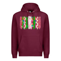 Burgundy summer brushstrokes Premium Hoodie - CowhideDigitalArt