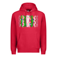Cardinal summer brushstrokes Premium Hoodie - CowhideDigitalArt