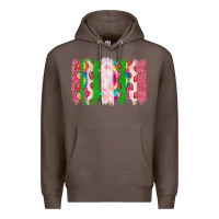 Coffee summer brushstrokes Premium Hoodie - CowhideDigitalArt