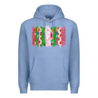 Colony Blue summer brushstrokes Premium Hoodie - CowhideDigitalArt