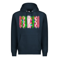 Navy summer brushstrokes Premium Hoodie - CowhideDigitalArt