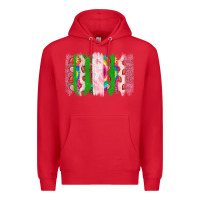 Red summer brushstrokes Premium Hoodie - CowhideDigitalArt