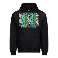 Black gemstone sunflower cowhide brushstroke Urban Hoodie - AdoDesignShop